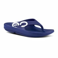 Oofos Men’s OOriginal Sport Sandal – Navy White -Casual sneakers Sales OO M SANDALS 1001MATNVYM4W6 2