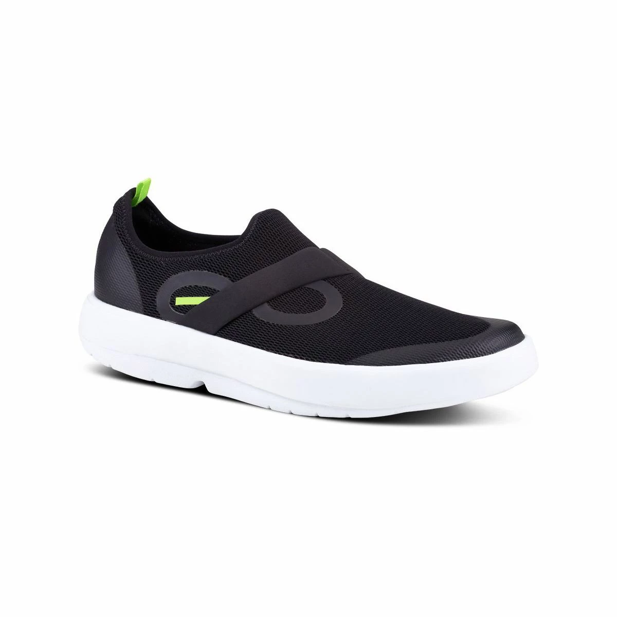 Oofos Men’s OOmg Low Shoe – White & Black 3 Oofos Men’s OOmg Low Shoe – White & Black
