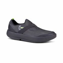 Oofos Men’s OOmg Fibre Low Shoe – Black Gray