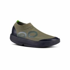 Oofos Men’s OOmg EeZee Mid Shoe – Black & Green -Casual sneakers Sales OO M SHOES 5083BLKGRNM8 2