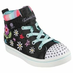 Skechers Twinkle Toes Sparkle Rayz β Blooming Steps β BLACKMULTI